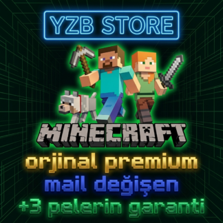 Minecraft Premium +3 Pelerin Garantili Mail Değişen Hesap